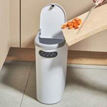 1pc Slim Trash Can With Pedal Lid, Bathroom/Kitchen/Room Narrow Gap Waste Bin Back To School