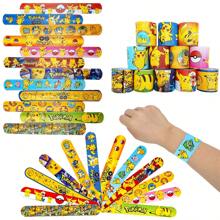 pokemon Pokemon Cartoon Slap Bracelets, 12 Unique Designs, Fun Party Favors And Festival Decorations, Perfect For Birthday Parties, Events, And Celebrations, Colorful Slap Wristbands With Cute Patterns, Ideal For All Ages