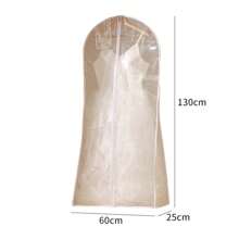 1pc/2pcs Breathable Garment Bag For Wedding Dress, Bridal Gown, Evening Dress, Suit Jacket, Anti-Dust Storage Bag, White Garment Cover For Closet Or Travel, Fits Long Dresses, Transparent Dress Bag Clothing Protective Cover, Dust-Proof Clothing Cover, Wardrobe Protective Cover, Clothing Dust-Proof Cover, Clothing Cover, Long Clothing Cover, To Prevent Dust, Moisture, Insect Pests, Travel Clothing Bag, Portable Clothing Cover, Wrinkles And Quality Degradation, Suitable For Hanging Dresses, Wedding Dresses Or Business Suits. Wedding Dress Storage,Personalized Wedding Favors,Wedding Decor,Groom Dust Cover,Bride,Bridal,Best Man, Bridesmaid