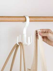 1pc Multipurpose Rotating 4-Claw Hanging Hooks For Wardrobe, Bags