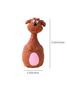 1pc Bite-Resistant Squeaky Latex Dog Toy - Adorable Cartoon Puppy Chew Toy, Essential Pet Amusement! Cartoon Style, Multicolor, Bone Shape, Details, Squeaking Function, Great For Daily Play/Training/Holiday Celebration