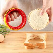 6 Stücke Edelstahl Sandwich Maker Förmchen Set, DIY Taschensandwich, süße Cartoon Dinosaurier, Herz, Stern, rechteckig, rund, Teddy Bär förmige Ausstechformen