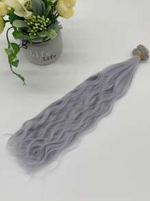 1pc SD/BJD Cotton Doll Wig, Handmade DIY Solid Color Wave 30cm Wig Extension, Doll Wig