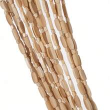 SanBouSi Bambus Holz Perlenvorhang, Bambus und Holz Türöffnung Vorhang, Türvorhang