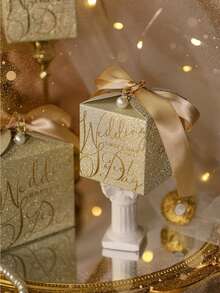 1 pieza/Set de 5 cajas de regalo de boda, apropiadas para obsequiar a seres queridos y amigos, muy bonitas