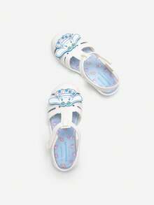 Balabala Girls' Soft Sole Sandals, Sweet & Beach Shoes - White Tone - View 4