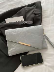 Small Envelope Design Fashion Women Bag - Silver - View 4