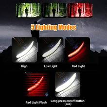1pc Strong-Stained Headlight Flashlight Headlight LED Dual Light Source Lamp Suitable For Outdoor Camping Night Fishing Lighting Household Emergency Lighting - Black - View 4