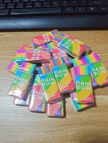 2pcsRainbow Eraser, Creative Cute 2B Pencil Eraser For Students, Random Color Back To School - Multicolor - View 9
