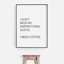 1pc, Nghệ thuật treo tường, Áp phích trích dẫn, Tranh in trích dẫn, Tôi cần tranh in cà phê, Tranh in trích dẫn, Áp phích trích dẫn, Nghệ thuật treo tường trích dẫn, Quà tặng cho người yêu cà phê, Tranh in, Không có khung - Nhiều màu - Xem 2