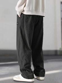 Men's Spring/Autumn Casual Drawstring Corduroy Pants, Breathable And Comfortable, Suitable For Daily Leisure And Vacation, Fall