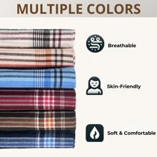 12 Pack Men's Handkerchiefs Classic Handkerchiefs For Men Pocket Square Assorted Mens Hankies Gents Hankerchieves, 6 Colors, 14.17*14.17 Inch
