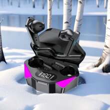 X15 True Wireless Stereo Gaming Earbuds, Low Latency, High-Fidelity In-Ear Headphones With Noise Cancellation, LED Display, Long Battery Life, USB Charging, Volume Control, No Cable - Suitable For Adults 160mAh