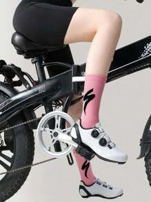 4 Pairs Outdoor Sports Cycling Socks Suitable For Men And Women, Knit Fabric Bicycle Socks, Ankle Compression Socks For Mountain Biking, Road Cycling, Triathlon, Hiking, Running