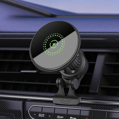 Wireless Charger For Car [Powerful Magnetic] Hands Free Adjustable Car Mount Vent Magnetic Phone Fast Charging Holder Fits Compatible With IPhone 17/17 Pro/17 Pro Max/Air/16/16 Pro/16 Pro Max/16 Plus/15/15 Pro/15 Pro Max/15 Plus/14/14 Pro/14 Pro Max/14 Plus/13/13 Pro/13 Pro Max/13 Mini/12/12 Pro/12 Pro Max/12 Mini Only