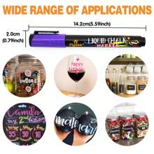 8-Color 16mm Liquid Chalk Pens In Box, Washable And Wet Wipeable, Suitable For Chalkboard, Blackboard, Whiteboard, LED Glass Window, Car Window Painting, Fluorescent Marker Pen Back To School