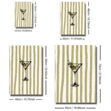 1 pezzo Stampa pittorica bohémien a strisce per bicchieri martini, cartellone da parete minimalista per bar, vino e carrello, arte vintage per sala da pranzo, soggiorno, ristorante, decorazione moderna per la casa