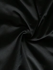 Sexy V-Neck Strappy Frill Trim Side Slit Backless Party Dress - Black - View 5