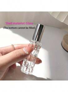 1 قطعة زجاجة رذاذ عطر 5 مل / 10 مل ، بخاخ سفر فارغ محمول ، وأكياس هدايا مخملية وردية بسحاب - أكياس هدايا ناعمة بالسحاب لحفلات الزفاف والأعياد وعيد الحب والذكرى السنوية ، قارورة عطر