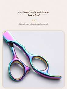 1pc/2pcs High Quality Hair Cutting Scissors Set, Stainless Steel Hairdressing Shears, Bangs Trimmer, Home Hair Cutting Tools - Multicolor - View 7