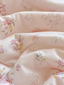 1 stuk lichtgewicht zomerquilt met wit en paars bloemenpatroon (alleen quilt, geen kussen), minimalistisch en fris, geschikt voor thuis, slaapkamer, slaapzaal, ruimtes met airconditioning
