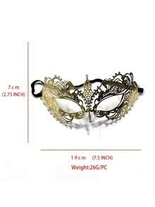 金色化妆舞会面具，派对半脸装饰道具，服装，时尚配饰万圣节