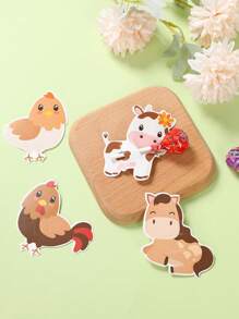 48 pièces Papier à sucette thème animaux de ferme rouges, carte d'emballage de sucette à motif animaux de ferme rouges, sac d'emballage de sucette pour anniversaire, sac cadeau pour fête d'anniversaire, décoration de sucette pour fête de bébé, sac de décoration de table pour fête d'anniversaire