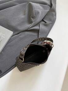 2025 New Fashion Simple Shoulder Bag For Women, Casual Underarm Bag, Letter Print Handbag, Suitable For Gifts, Daily Use, Shopping, Dating, Office, School, Business, Commute - Coffee - View 6