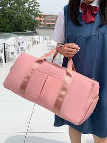 Large Capacity Gym Bag For Everyday Carry - Pink - View 1