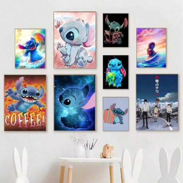 1 Pc Optinal Frame Posters Wall Arts Disney Anime Poster Art Paper Sticker Coffee House Bar Room Wall Decor, Wall Art With Frame