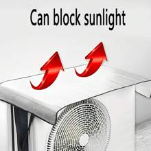 Cubierta para unidad exterior de aire acondicionado - Protege contra la luz solar directa, retiene el calor, suprime el aumento de temperatura, a prueba de polvo, aislada, a prueba de lluvia y nieve, material reflectante, resistente a los rayos UV, fácil instalación