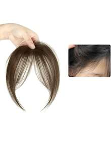 1pc Synthesis Wig Middle-Part Bangs Hair Extensions Clip In Forehead Natural Seamless French Oblique Bangs Eight-Character Bangs Perfect For Everyday Wear, Claw Clips, Hair Claws, Hair Slide, Hair Barrettes, Hair Accessories - Multicolor - View 14