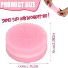 [2025 New]Taba Soft, Super Squishies Soft Stress Relief Toy, Cookie Stress Relief, Food Shape Pinch Simulation Easily Relieve Stress And Anxiety(2 Random Color)