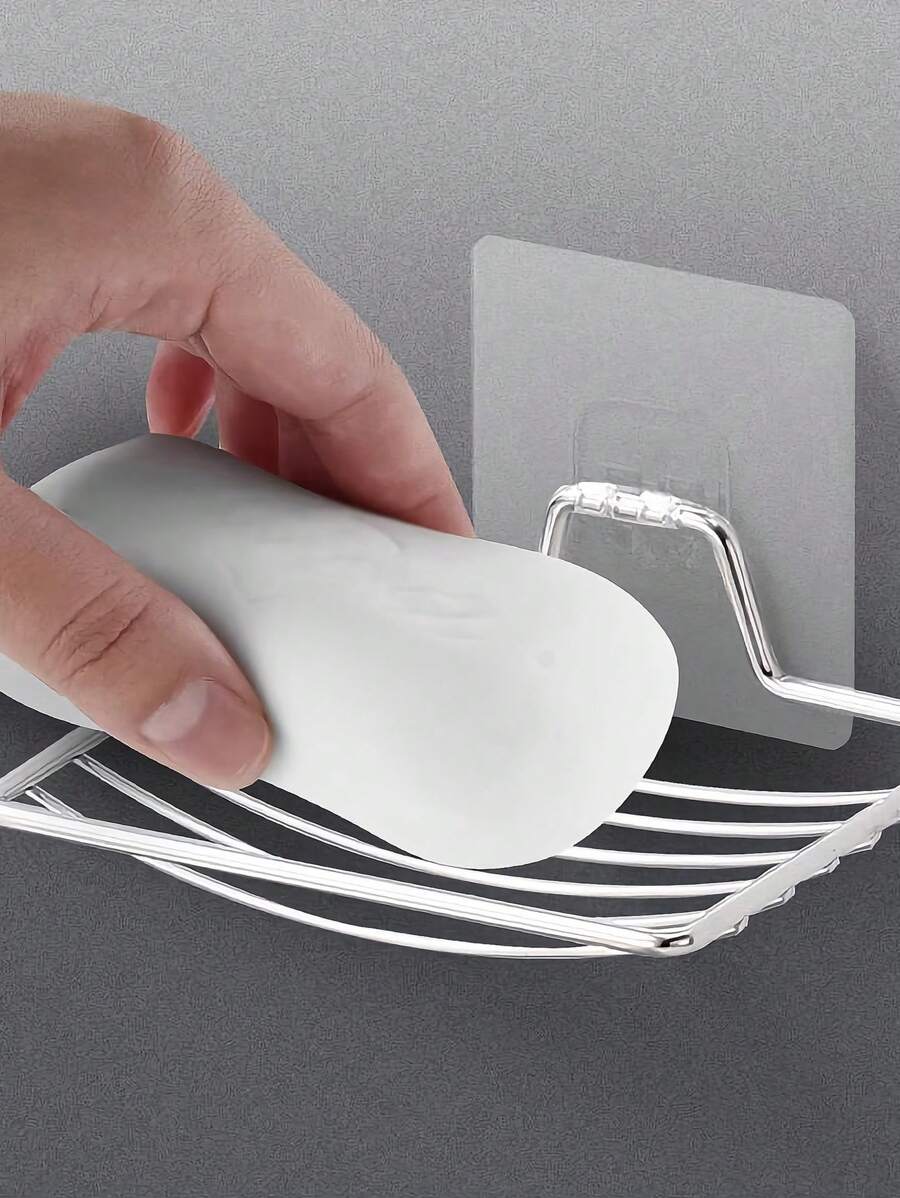 Suport pentru săpunieră cu design de drenaj, suport pentru burete de chiuvetă, săpunieră, rezistent la rugină și impermeabil, instalare ușoară, organizator de baie, fără găurire, organizator de duș, pentru depozitare în baie și decor interior și bucătărie