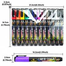 8-Color 16mm Liquid Chalk Pens In Box, Washable And Wet Wipeable, Suitable For Chalkboard, Blackboard, Whiteboard, LED Glass Window, Car Window Painting, Fluorescent Marker Pen Back To School