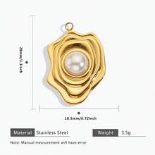 1 件优雅 304 不锈钢 18k 镀金圆形蝴蝶结花朵小铃铛蝴蝶吊坠 DIY 珠宝制作用品适合女士，适合日常生活佩戴 - 墜飾 - 查看 18