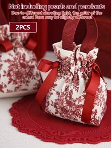 Chinese Style High-End Wedding Favor Gift Box, Wedding Candy Box Bag, Handheld Candy Bag, Engagement Return Gift Candy Bag, Candy Cloth Bag, Party Gift Packaging Bag, Birthday Party Gift Packaging Bag, Party Favor Candy Packaging Bag, Chinese Wedding Favor Candy Box, Birthday Party Gift Packaging Bag, Accessory Tie Bag, Jewelry Storage Bag, Valentine's Day Gift Bag, Women's Day Gift Packaging Bag - Multicolor - View 11