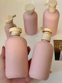 Travel Silicone Refillable Bottles, Squeeze Bottles With Flip Cap For Creams, Lotions, Shampoo, Conditioner