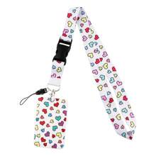 1 Piece Cute Polka Dot & Heart/Painting Heart Pattern ID Card Lanyard Set, Suitable For Doctors, Nurses, Students, Teachers, Exhibition Staff, Can Be Used As Exhibition, Gift, Keychain Or Daily Use Backpack For School