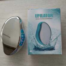 Dispositivo unisex de eliminación de vello con cristal, removedor de vello portátil y suave, reduce la irritación de la piel, asistencia de espejo nano para una eliminación suave, exfoliante, reutilizable para piernas, brazos y espalda, herramienta de depilación para el hogar