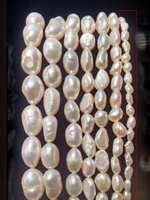 1pc Natural Baroque Freshwater Pearl Bead 4-11mm With Through Hole, White Color, Semi-Finished DIY Jewelry Accessory