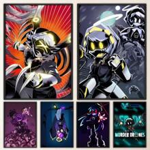 1pc /3PCSWall Arts Posters Optional Frame Anime Vintage M- Drone Poster Fancy Poster Living Room Bar Retro Decorative Painting Middle Suitable For Living Room, Bedroom, Kitchen, Home Office - High Quality, Indoor/Outdoor Frameless/Framed Canvas Art