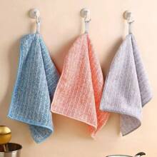 6pcs/Set Dish Washing Cloths, Thickened Non-Stick Oil Rags, Waterproof Odor-Free Dish Towels With Bamboo Charcoal, Lint-Free Cleaning Rags For Kitchen & Bathroom