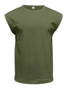 T-shirt mode homme, débardeur col rond décontracté pour extérieur et trajets, été