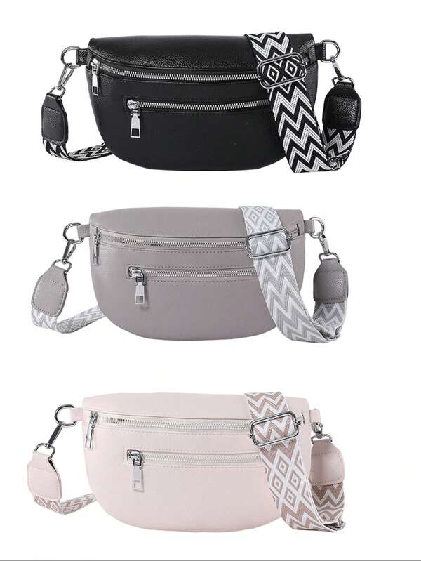 Weiche Leder Damen modische Lässig Hüfttasche, Sattelhalbtasche, neue und vielseitige Brusttasche, Schulter Umhängetasche, Reise Handytasche.
