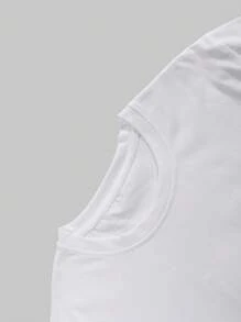 Camiseta de hombre con cuello redondo, gráfica de bebida naranja y letra, uso casual diario y vacaciones de verano