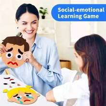 Set da 116 pezzi per l'apprendimento socio-emotivo dei bambini - 6 giochi di scacchiera emotiva familiare, giocattoli sensoriali per l'autismo, materiali didattici, adatti per bambini di età superiore ai 3 anni per sviluppare abilità linguistiche e percettive, giocattoli per la famiglia, regali per il rientro a casa dei bambini, Pasqua, Natale e altre festività