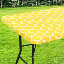 1件提供多种几何图案弹性桌布，方形和圆形尺寸可选。采用牛奶丝材质制成，适合春夏季节。这些桌布可用于装饰厨房、餐厅和庭院，也可用于装饰不同尺寸的餐桌。非常适合家庭聚会和户外野餐。