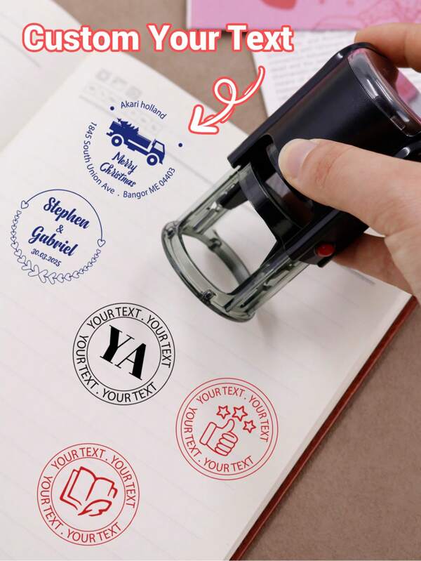 Ștampile personalizate cu autocerneală, ștampilă cu logo personalizat, ștampilă de afaceri personalizată, ștampile cu autocerneală cu imagine personalizată, multifuncționale, ornamentale, reutilizabile, rafinate, elegante, de înaltă calitate, colorate, moderne, personalizate, unice