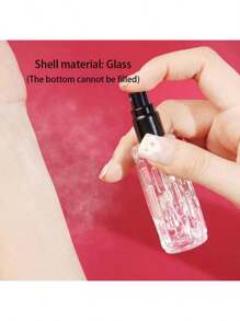 1 قطعة زجاجة رذاذ عطر 5 مل / 10 مل ، بخاخ سفر فارغ محمول ، وأكياس هدايا مخملية وردية بسحاب - أكياس هدايا ناعمة بالسحاب لحفلات الزفاف والأعياد وعيد الحب والذكرى السنوية ، قارورة عطر